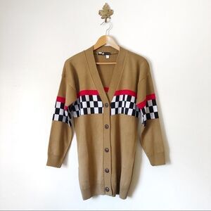 UO Daisy Street Check Grandpa Cardigan NWOT